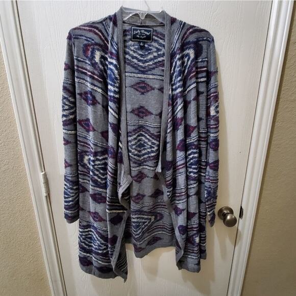 Lucky brand boho Aztec cardigan seater size small - Picture 1 of 4